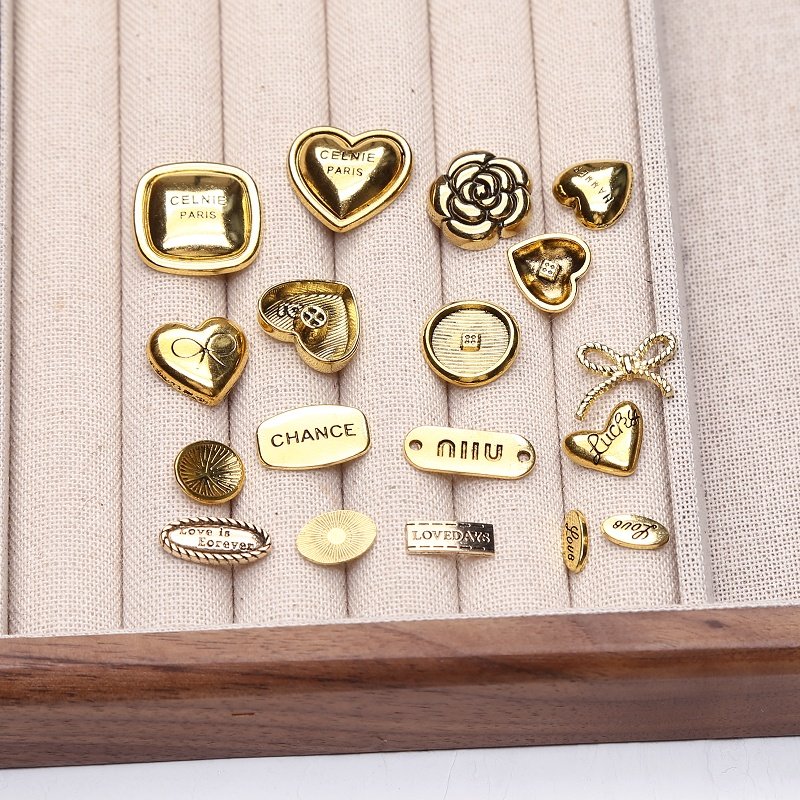 法式复古英文字母金色爱心金属合金饰品配件手工diy发夹发饰材料,淘宝优惠券,粉丝福利购,淘宝优惠卷