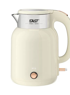 SAST先科6718电热烧水壶家用304不锈钢1.8升带一键保温开关按键