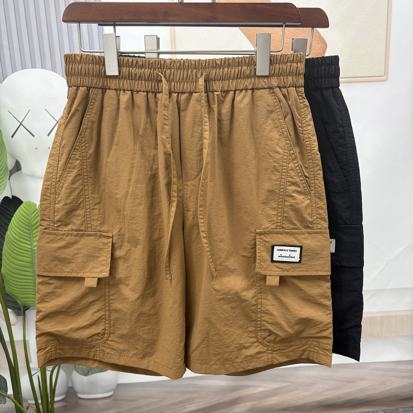 夏季新款男装时尚气质百搭休闲宽松美式薄款抽绳工装短裤,淘宝优惠券,粉丝福利购,淘宝优惠卷