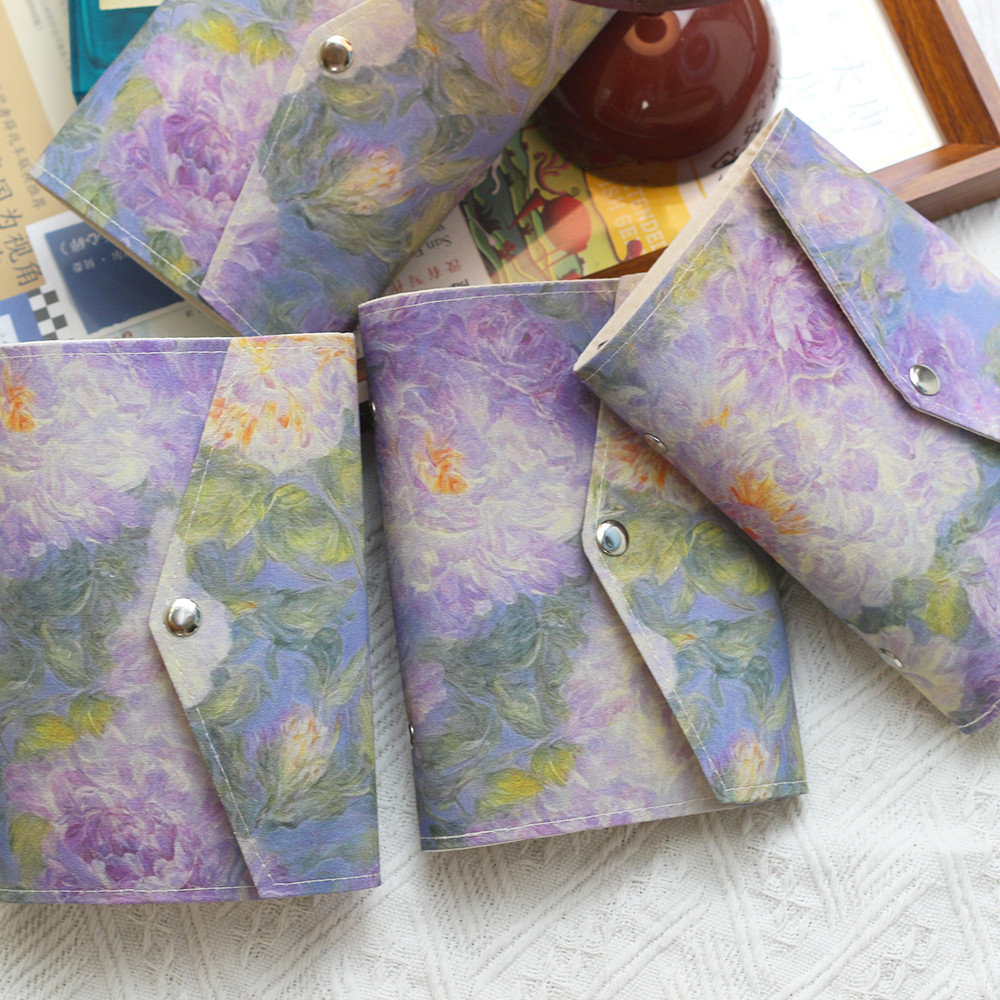 原创梦幻紫花A5A6A7布艺本子活页手帐本记事日记日程礼物集章随身,淘宝优惠券,粉丝福利购,淘宝优惠卷