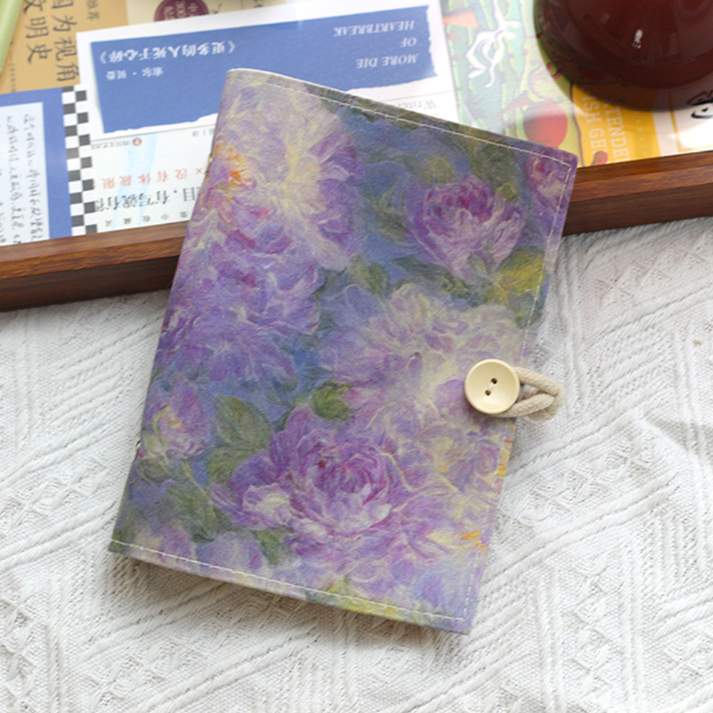 原创梦幻紫花A5A6A7布艺本子活页手帐本记事日记日程礼物集章随身,淘宝优惠券,粉丝福利购,淘宝优惠卷