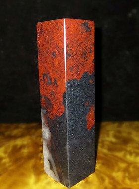 天然奇石鸡血石红色石头印章镇宅