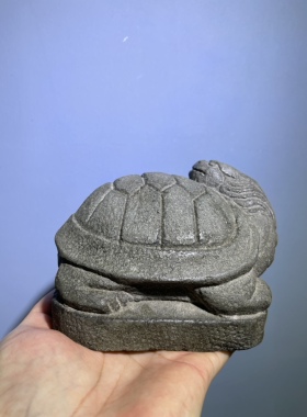 福建青石龙龟摆件 案台置物