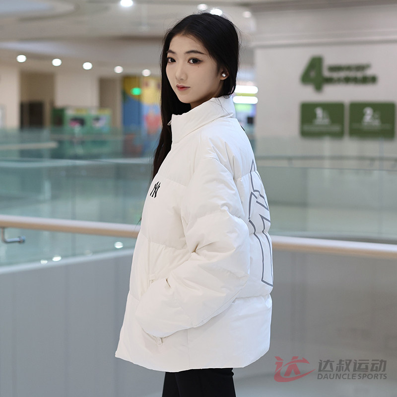 24新款MLB情侣羽绒服男女NY大标运动休闲保暖棉羽外套3ADJB0446