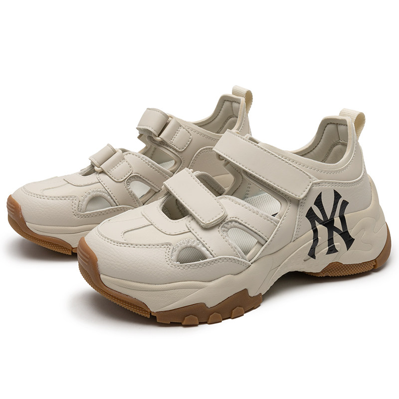24新款MLB情侣凉鞋男女NY复古魔术贴厚底增高运动沙滩鞋3ASDCH143,淘宝优惠券,粉丝福利购,淘宝优惠卷