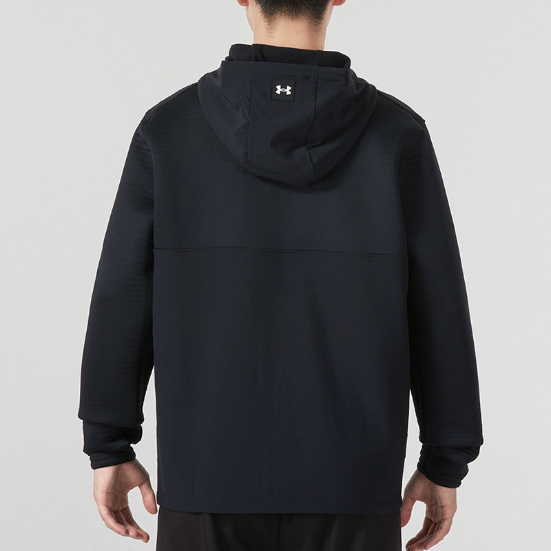 安德玛UA休闲外套男高尔夫抓绒内衬保暖防风连帽运动夹克1379722,淘宝优惠券,粉丝福利购,淘宝优惠卷