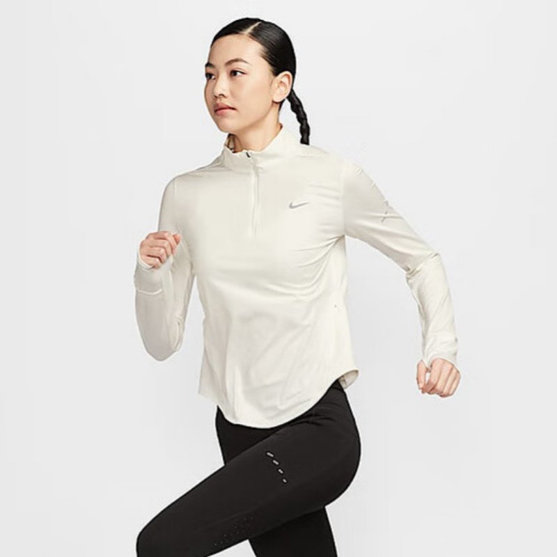 25新款Nike耐克长袖女子半拉链DRI-FIT速干防晒休闲运动T恤HQ0500,淘宝优惠券,粉丝福利购,淘宝优惠卷