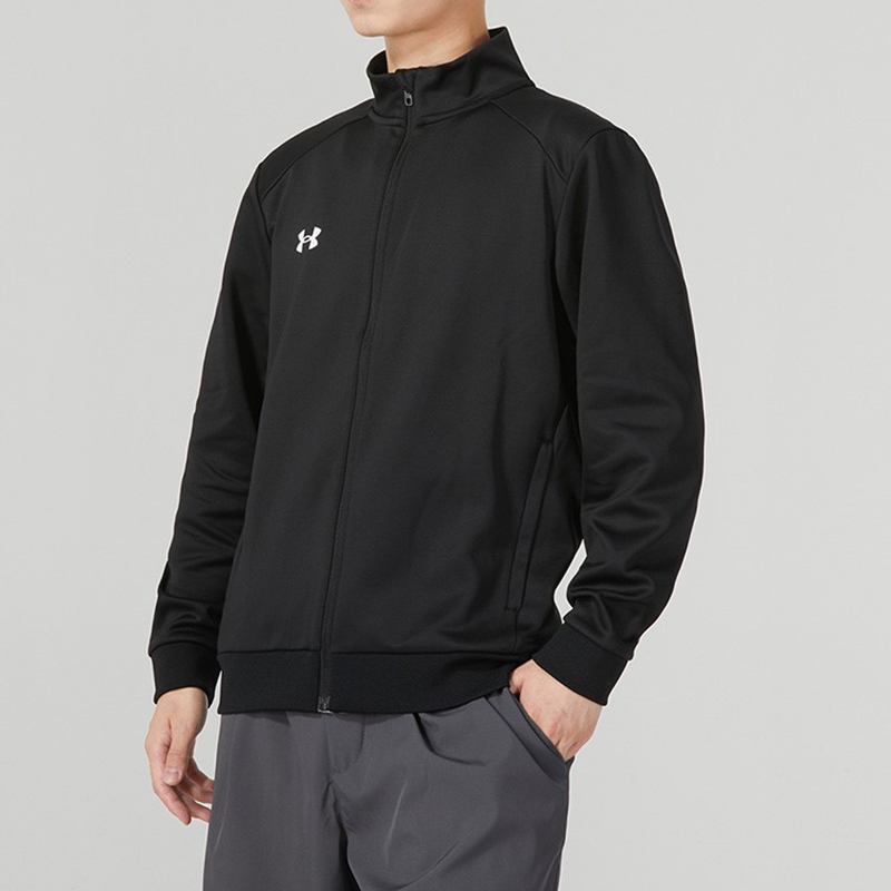 UA安德玛外套男女同款抓绒保暖立领开衫运动休闲针织夹克23600305 - 图1