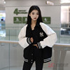 MLB men's and women's NY imitation sherpa baseball jackets