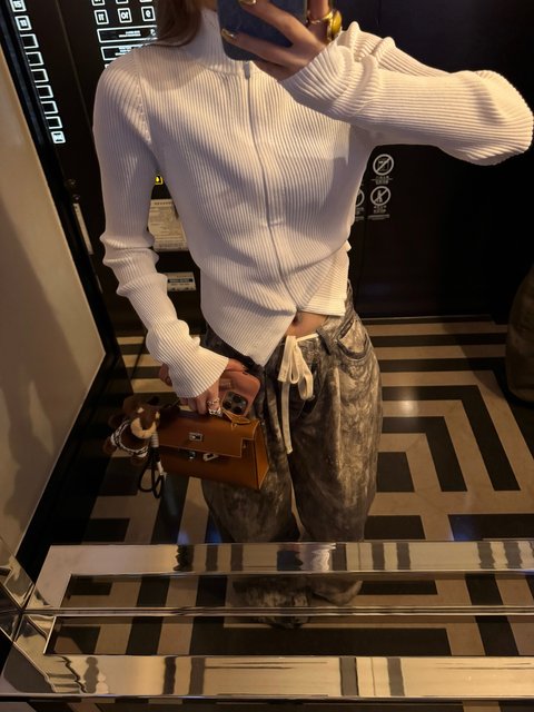 MSKIN6 niche design women's 25 early autumn new retro graffiti printed wide-leg jeans lace-up straight pants trendy