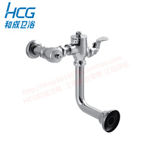 HCG and adult bathroom squat pit with hand pressure pedaled stool full copper flush valve squatting toilet time-lapse flush valve