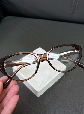 partyme手工猫眼茶色眼镜超轻平光韩系素颜神器眼睛潮流甜美可爱