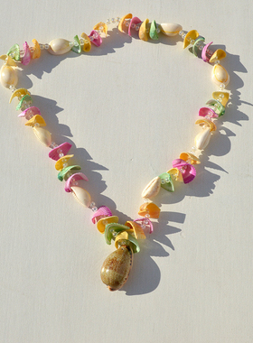 partyme手工不规则项链女复古高级感轻奢锁骨链小众设计配饰贝壳