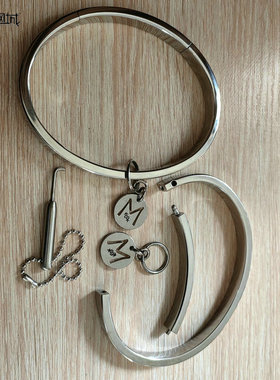 可刻字永久定情方扁形脚镯不锈钢