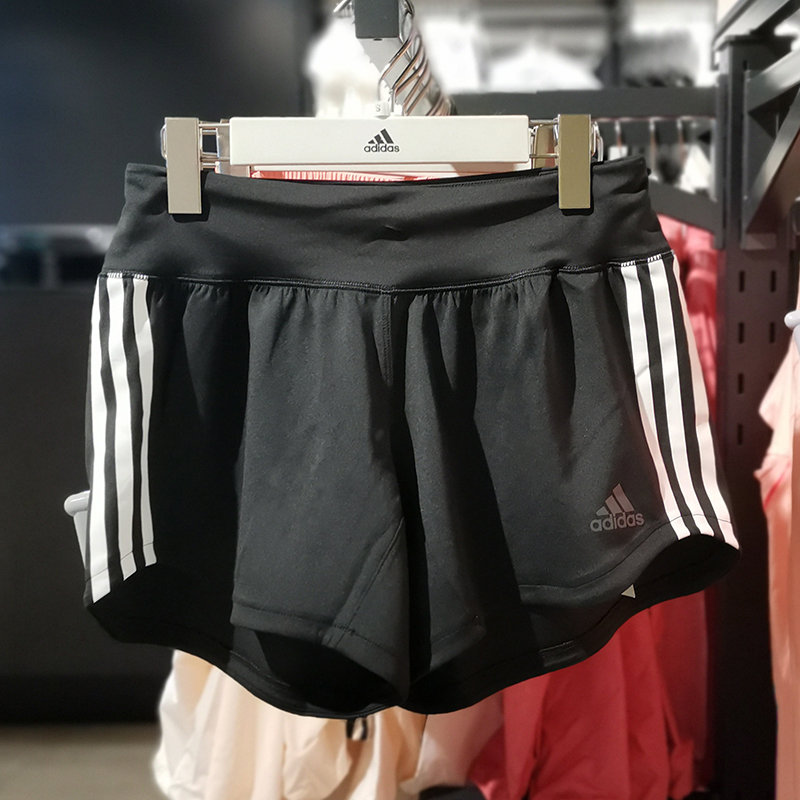 Adidas阿迪达斯短裤女夏款休闲跑步训练透气正品运动裤热裤FJ7201-图0