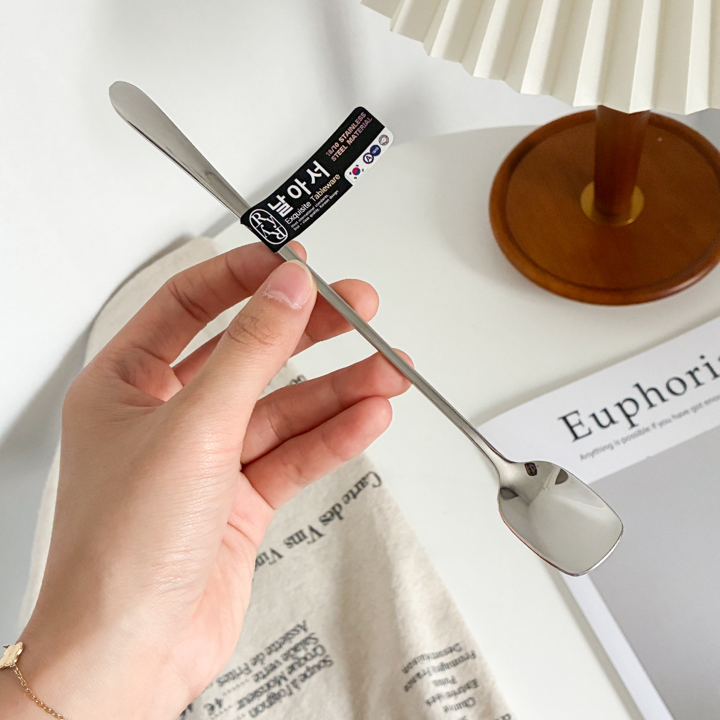 外贸原单304不锈钢搅拌勺子长柄冰勺精致蜂蜜勺食品级商用咖啡勺 - 图1