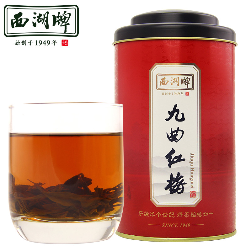 罐装经典罐杭州特产红龙井 100g 九曲红梅特级 西湖牌茶叶红茶 罐装经典罐杭州特产红龙井 100g 九曲红梅特级 西湖牌茶叶红茶