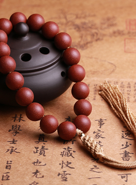 手持古法龙涎香沉香佛珠手链