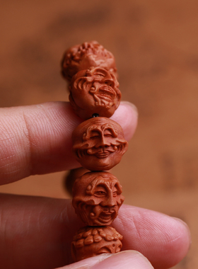 龙纹桃核雕刻手链男女佛珠