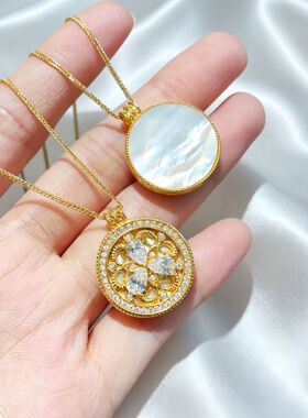 18k 金三（羊）阳开泰吊坠国潮轻奢锁骨链水贝珠宝源头工厂