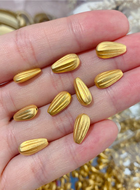 3D硬金999足金瓜子手串转运珠路路通男女本命年红绳手链纯黄金