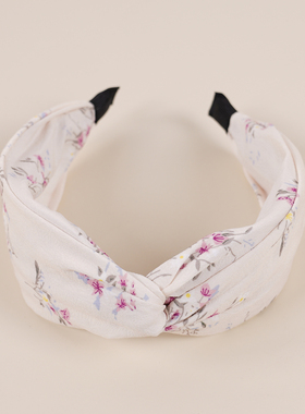 布艺透气纱质印染花束头饰发卡头箍宽边发箍hair hoop hair band