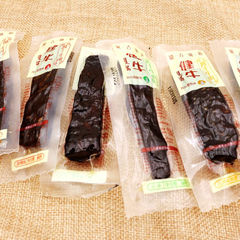 内蒙古特产健牛正宗手撕风牛肉干原味香辣孜然500g休闲零食包邮