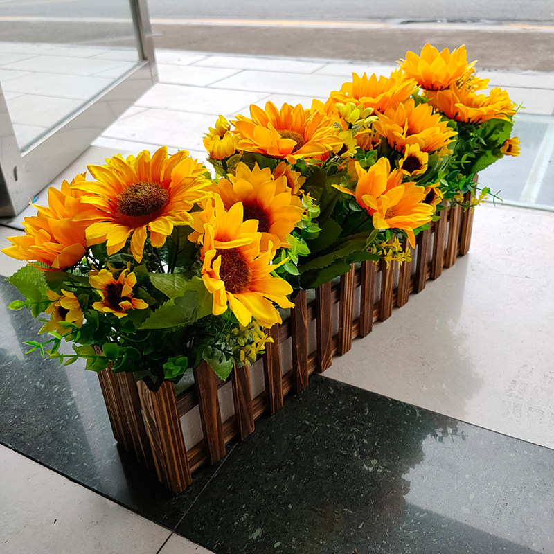 仿真植物盆景客厅装饰木栅栏绿植假花摆件插花花艺摆放摆设装饰品,淘宝优惠券,粉丝福利购,淘宝优惠卷