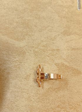 【BW中古】交叉双色缠绕款戒指，浓金款