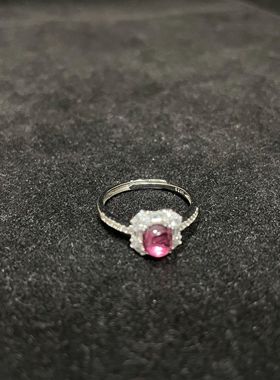 【BW宝石】卢比来红碧玺戒指，开口戒带证书