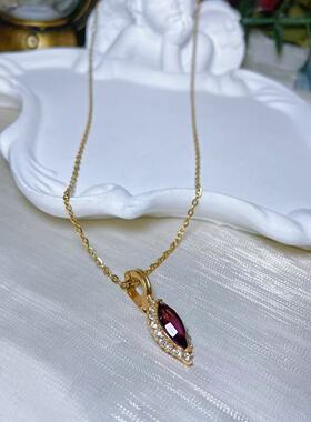 【BW中古】中古马眼切割紫水晶吊坠项链