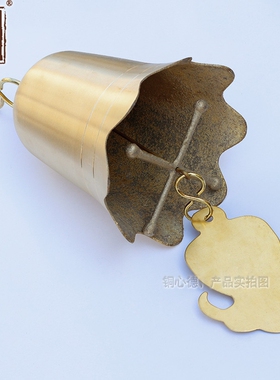 黄铜招财装饰复古风铃铛寺庙铜钟