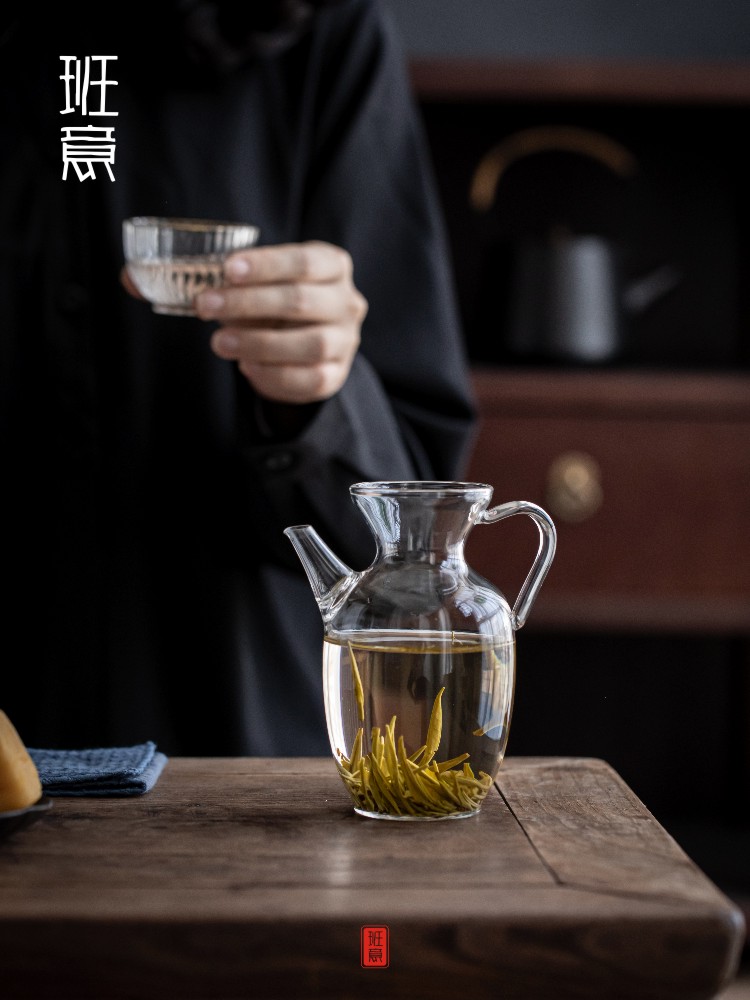 透明仿宋玻璃茶壶泡绿茶专用壶茶具小号泡茶冷水壶泡茶器家用单壶