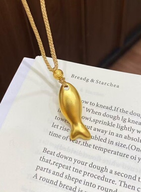 金店同款金色小鱼新款编织锁骨链
