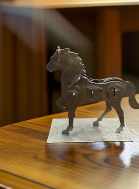 马年立体拼图不锈钢生肖马益智手工DIY拼装玩具模型摆件马到成功