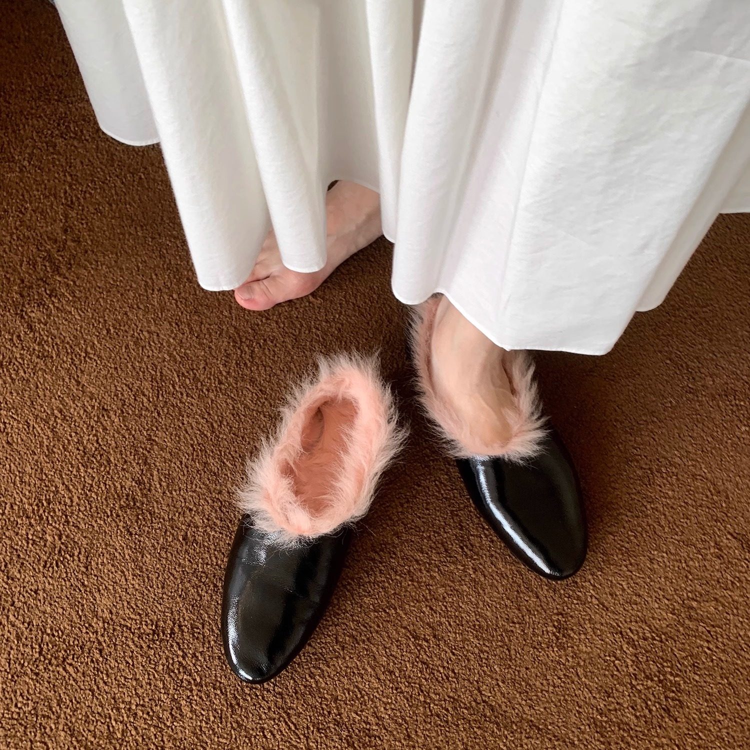 10.28日新品鞋大师粉色羊毛毛芭蕾舞鞋女平底单鞋软底,淘宝优惠券,粉丝福利购,淘宝优惠卷