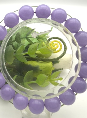 特价天然紫马来玉水晶手链手串女款单圈串珠饰品礼物送女友闺蜜