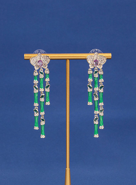 竹影幽兰国风竹子项链毛衣链两戴