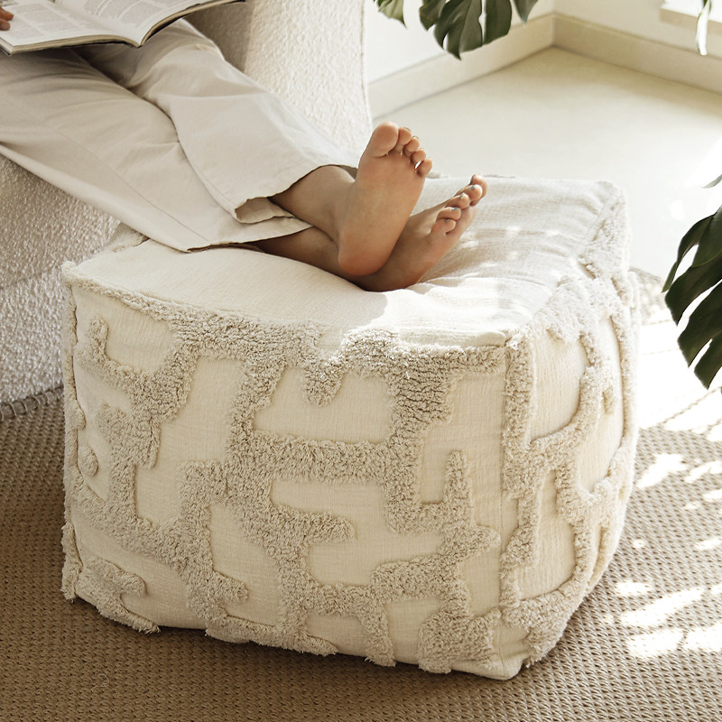 MILA米拉春日花园立体浮雕绣法式坐墩脚踏懒人沙发蒲团墩子坐垫,淘宝优惠券,粉丝福利购,淘宝优惠卷