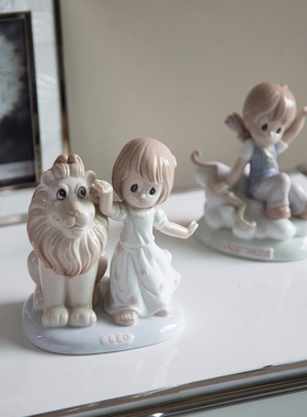 小女孩美人鱼手工艺品星座陶瓷