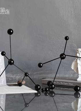 金属几何铁艺圆球摆件