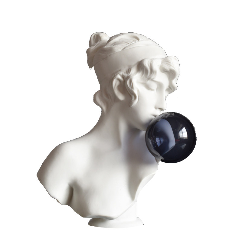 轻奢吹泡泡女孩雕塑摆件电视柜客厅高级感小众装饰品创意艺术雕像,淘宝优惠券,粉丝福利购,淘宝优惠卷