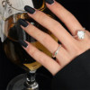 S925 sterling silver antique irregular ring