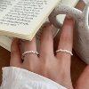 All-over S925 sterling silver twist ring for women