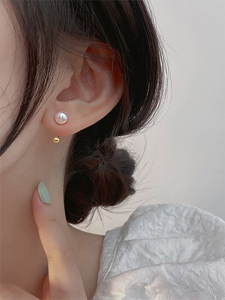 通体S925纯银饰淡水珍珠耳环新款潮复古法式高级小众设计耳钩个性,淘宝优惠券,粉丝福利购,淘宝优惠卷