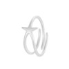 S925 sterling silver frosted star open ring for women