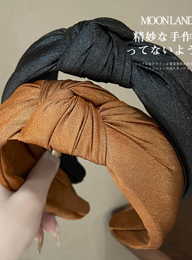 缎面打结海绵加厚高颅顶发箍女款