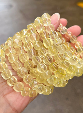 正品天然柠檬晶方糖手链
