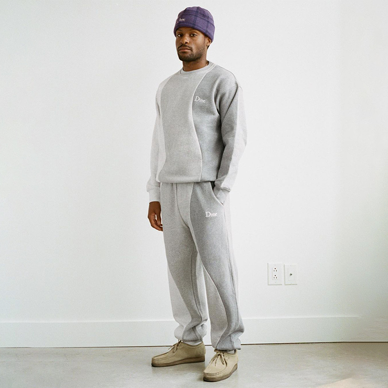 Dime Classic Embroidered Sweatpants 刺绣Logo休闲直筒束脚卫裤 - 图1