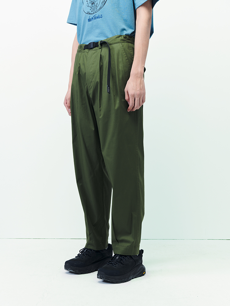 潮物Woo Wild Things Light 2 Tuck Pants 刺绣logo休闲直筒长裤 - 图1